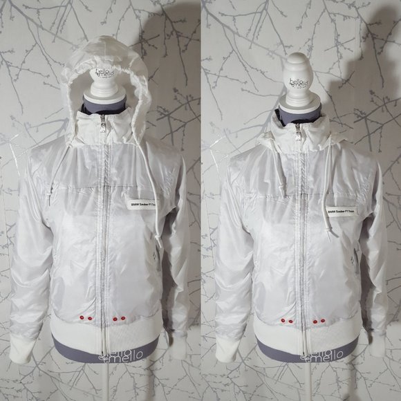 Puma Tops - Puma BMW F1 Sauber Team White Full Zip Hoodie